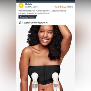Sz Small Medela Hands-Free Pumping Bustier Black